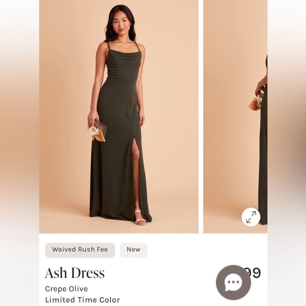 NWT Birdy Grey Ash Dress in Crepe Olive